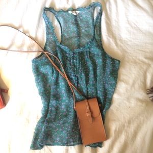 🌟AE Turquoise Floral Sleeveless